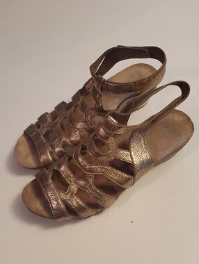 Dansko Metallic Bronze Strappy Slingback Sandals